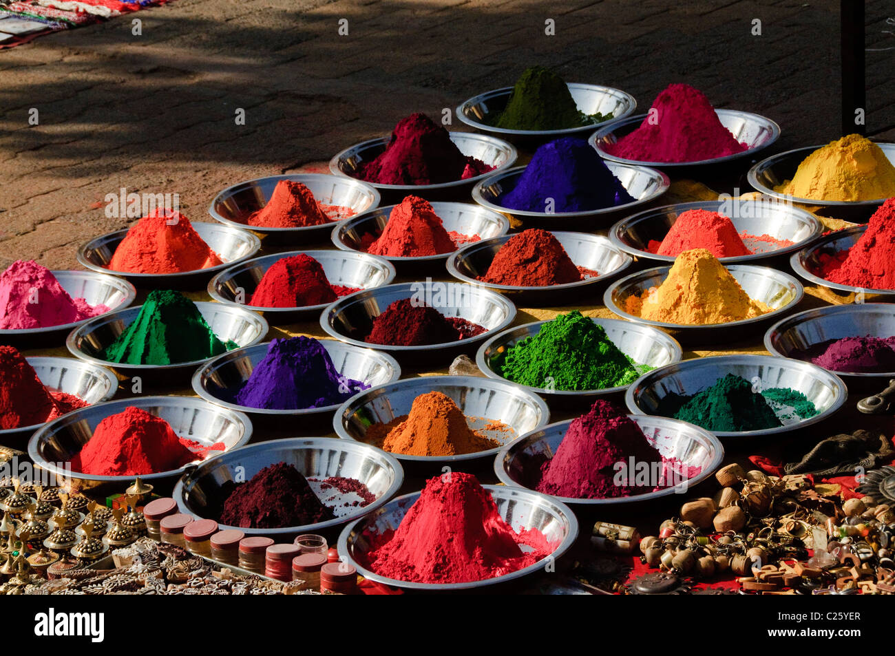 taken In India a t a roadside stall. These are a collection of powdered