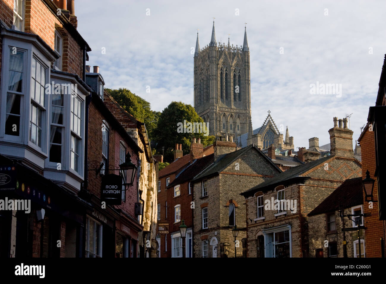 Lincoln Cathedral from the Hill Stock Photo