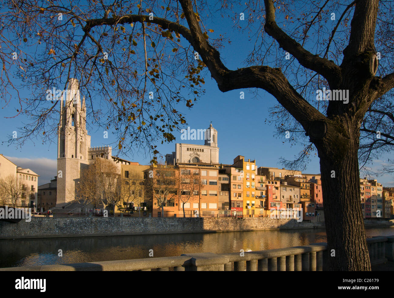 City of Girona in Catalunya,Spain Stock Photo