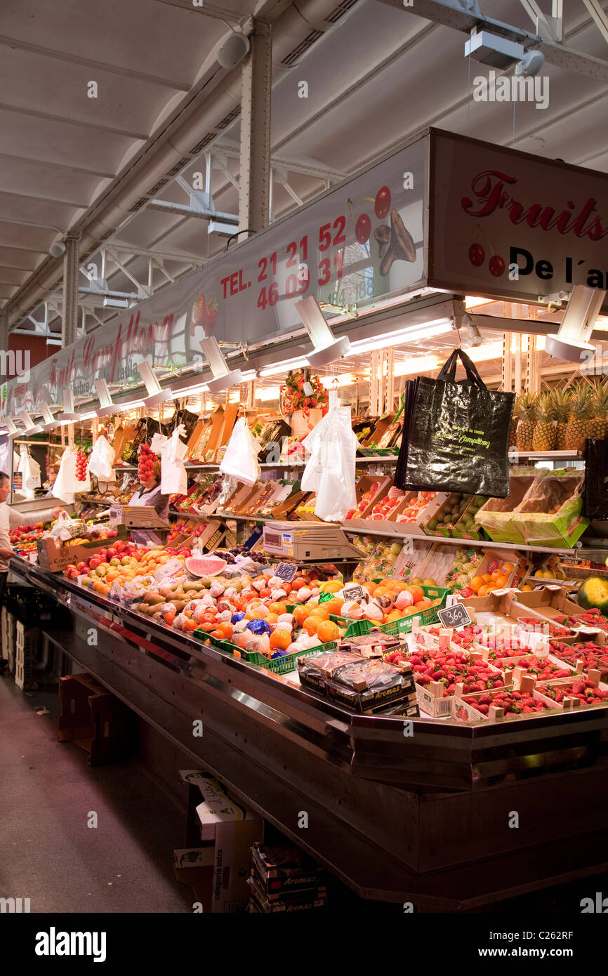 Girona Lleo Market in Catalonia, Spain Stock Photo