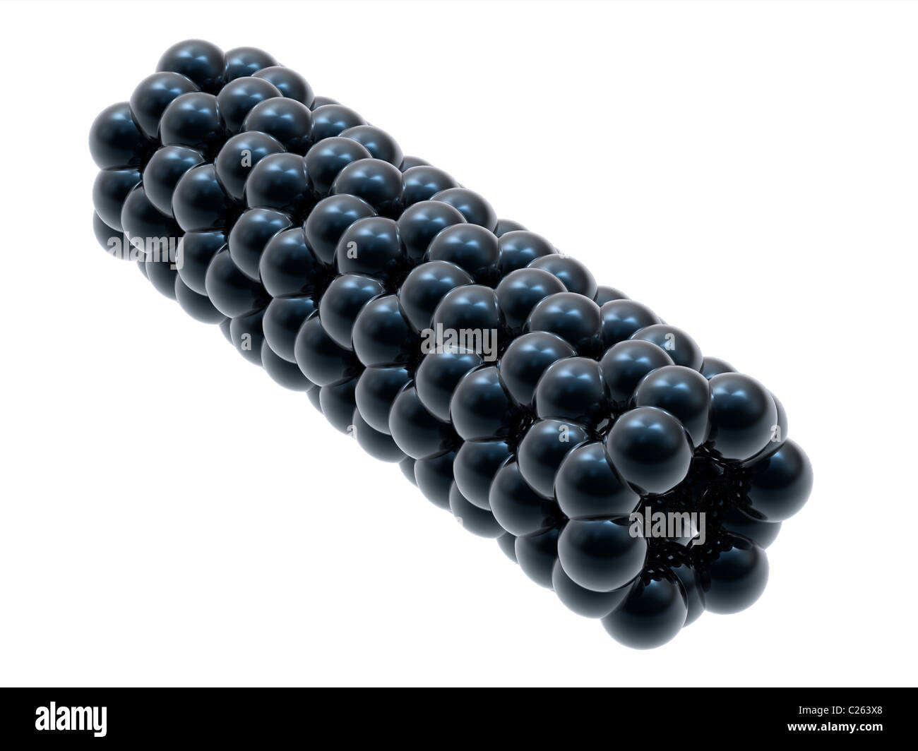 3d render of carbon nanotube model isolated on white Stock Photo - Alamy