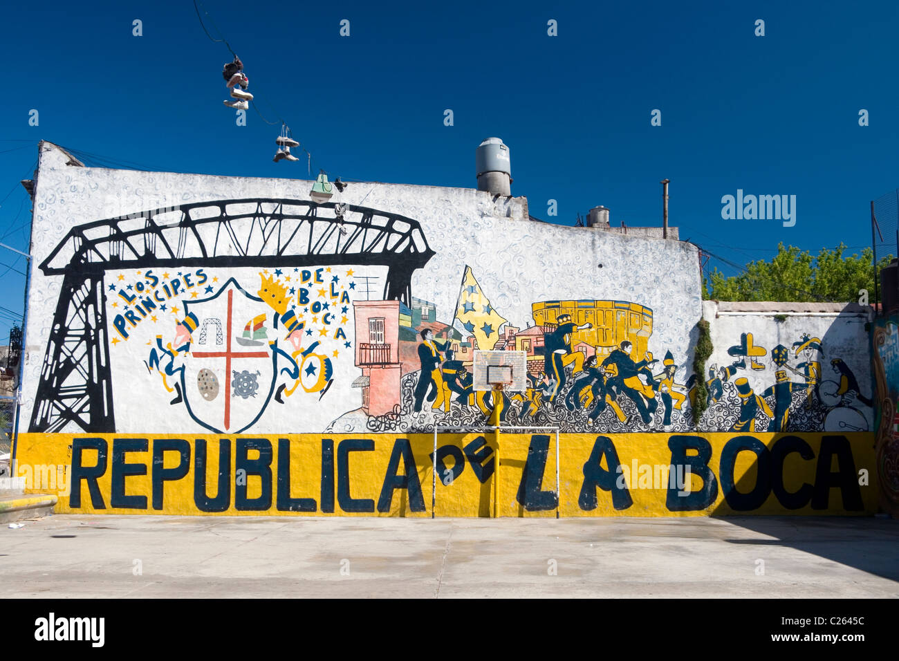 Mural in La Boca, Buenos Aires, Argentina Stock Photo