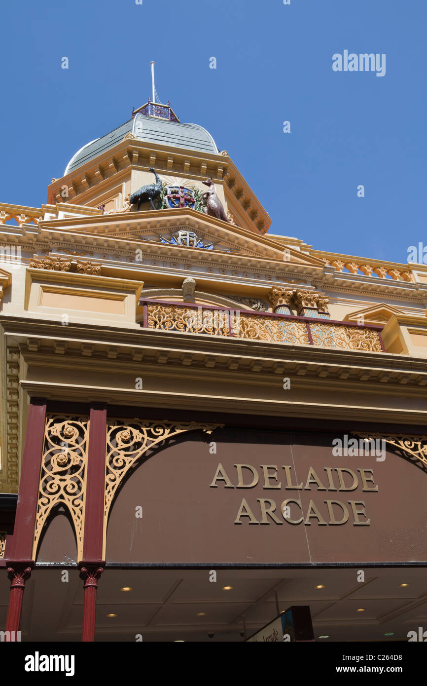 Exterior of Adelaide Arcade, Adelaide, South Australia Stock Photo Alamy