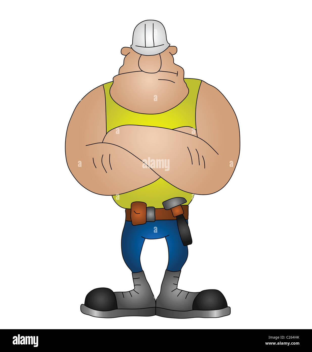Cartoon construction wearing personal protection hi-res stock photography  and images - Alamy