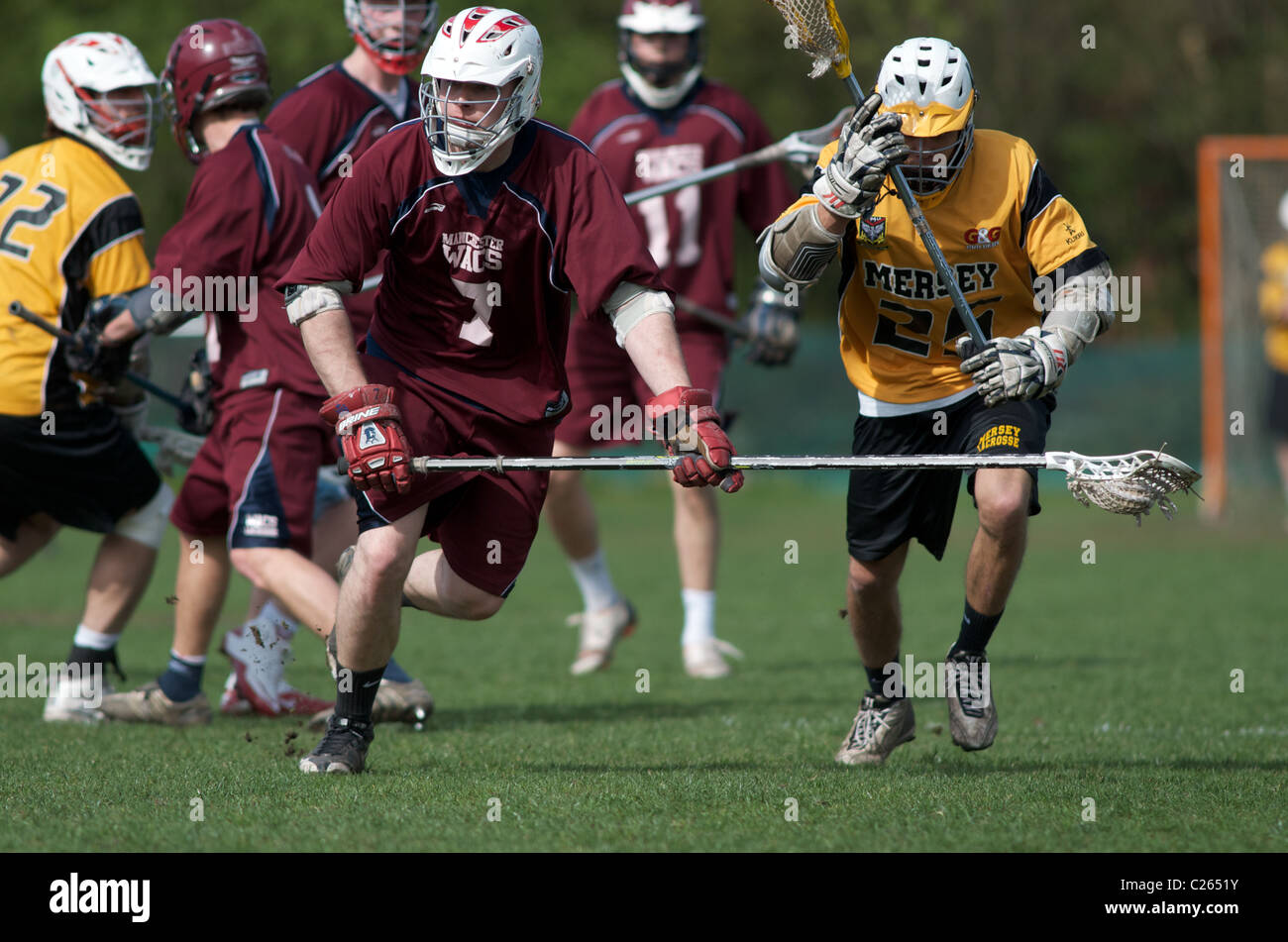 Lacrosse match between Manchester Waconians and Heaton Mersey Stock