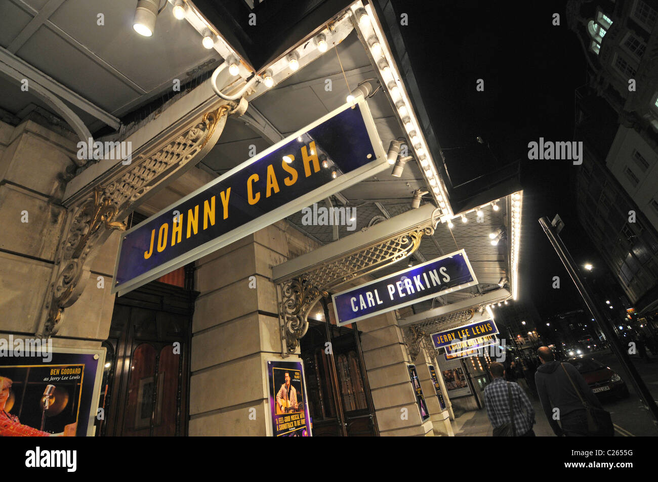 Million Dollar Quartet musical play theatre London Johhny Cash Elvis Presley Carl Perkins Jerry Lee Lewis Stock Photo