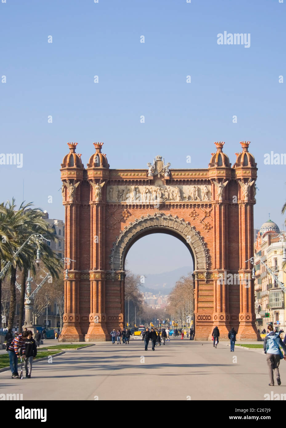 Barcelona, Spain. Arc de Triomf. Stock Photo