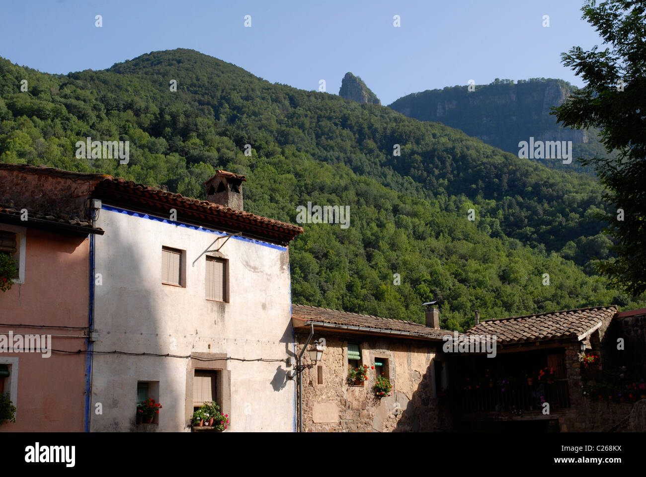 Sant Privat d´En Bas. Garrotxa. Girona province. Catalonia. Spain. Stock Photo