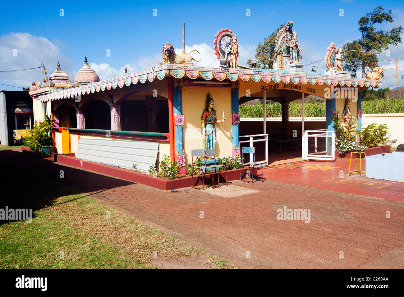 Mariamen Kovil Temple, Solitude, Mauritius Stock Photo - Alamy