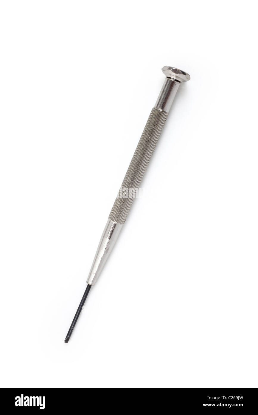 small screwdriver with white background Stock Photo