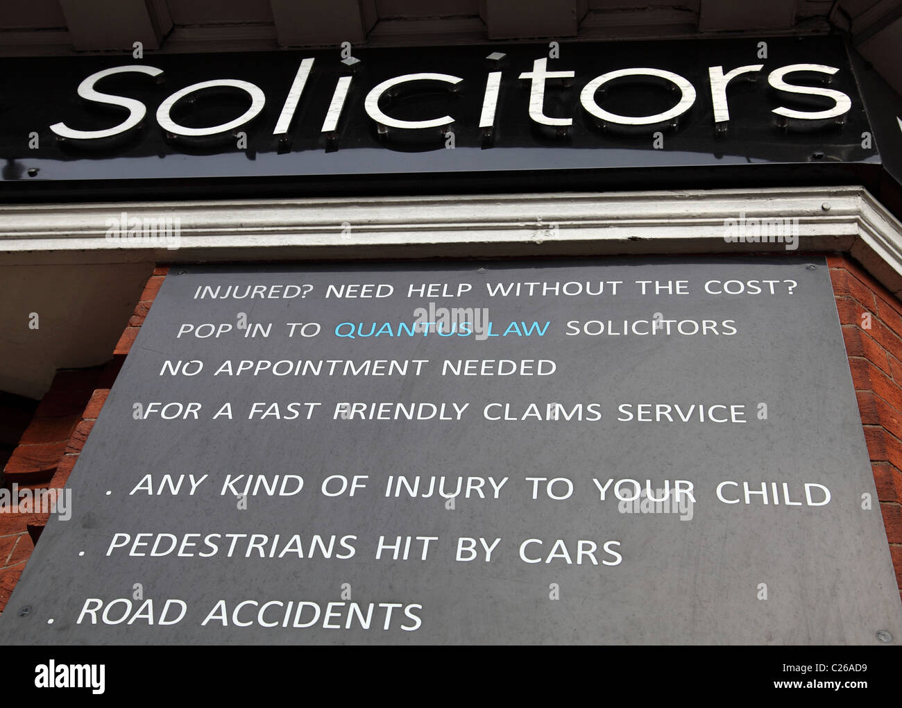 A solicitors in a U.K. city. Stock Photo