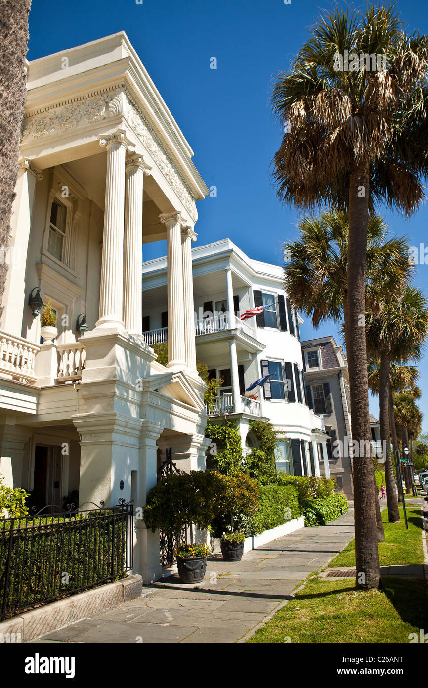 Historic homes along the Battery in Charleston, SC Stock Photo Alamy