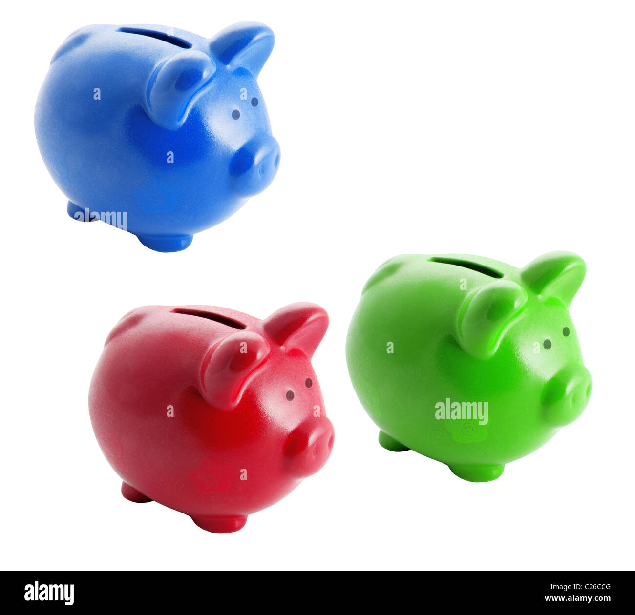 Color Piggy Banks Stock Photo Alamy