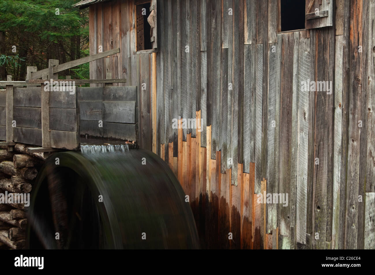 John Cable Grist Mill in the Great Smoky Mountain National Park. Stock Photo