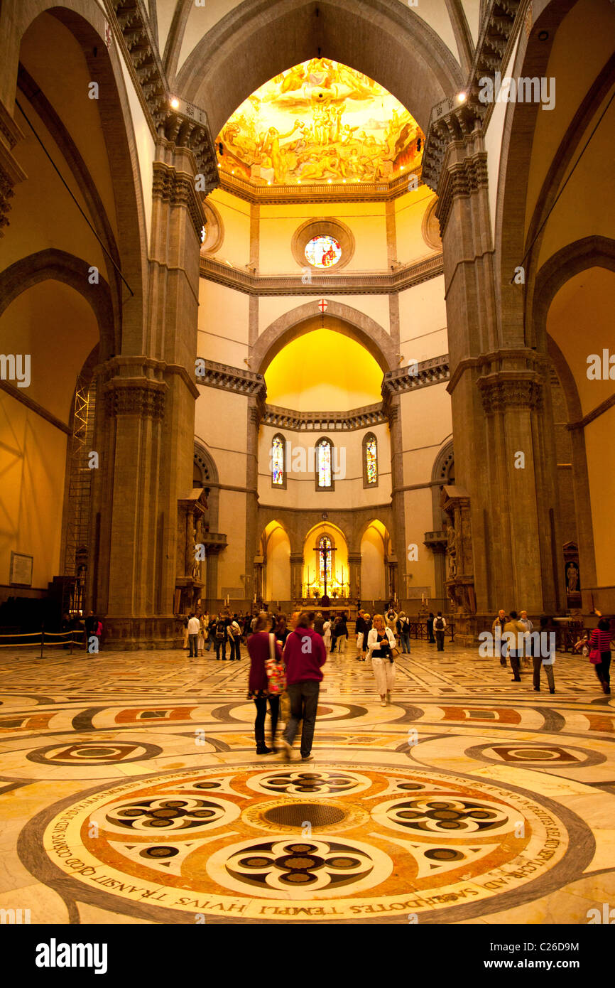 Interior of the Duomo in Florence Stock Photo - Alamy