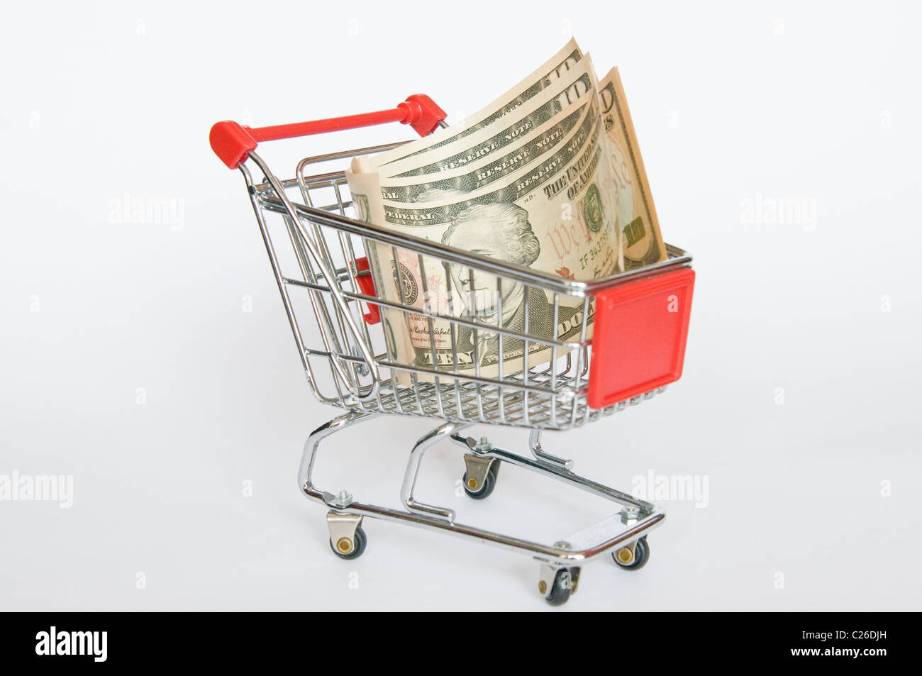 American Dollar in the trolley Stock Photo