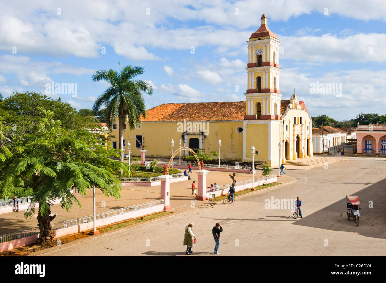 San Juan Bautista or Parochial Mayor Church, Remedios, Santa Clara Province, Cuba Stock Photo