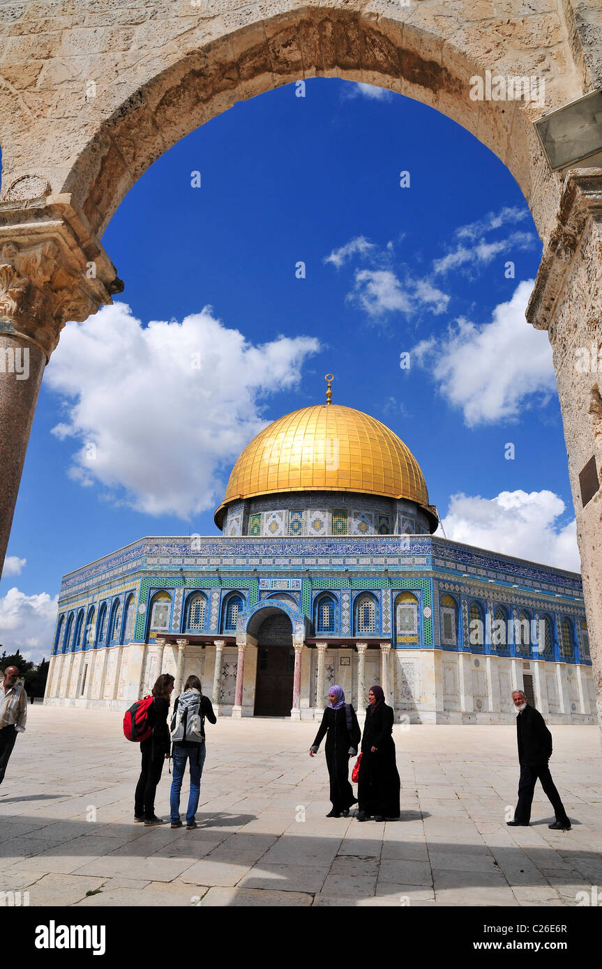 Haram Rocks Israel, Jerusalem Old City, Dome of the Rock on Haram esh Sharif ...