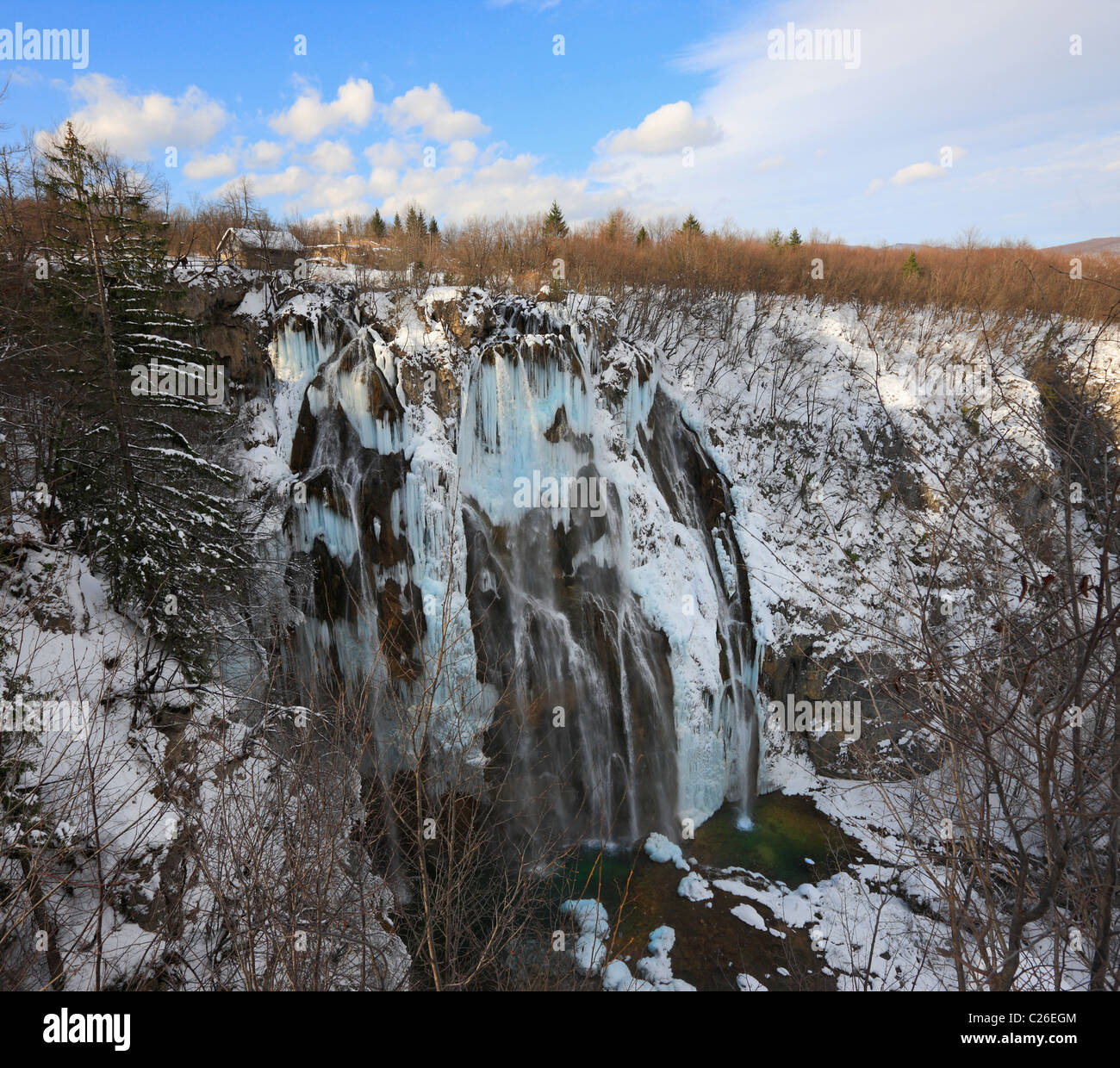 National Park Plitvice Lakes in winter, Croatia, Europe Stock Photo