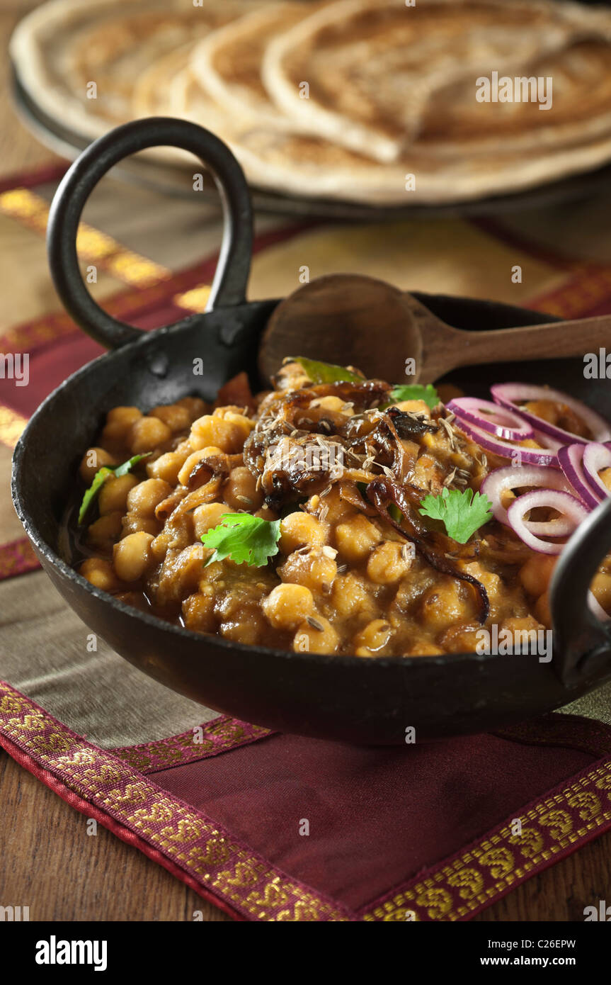 Chana masala Indian food Stock Photo