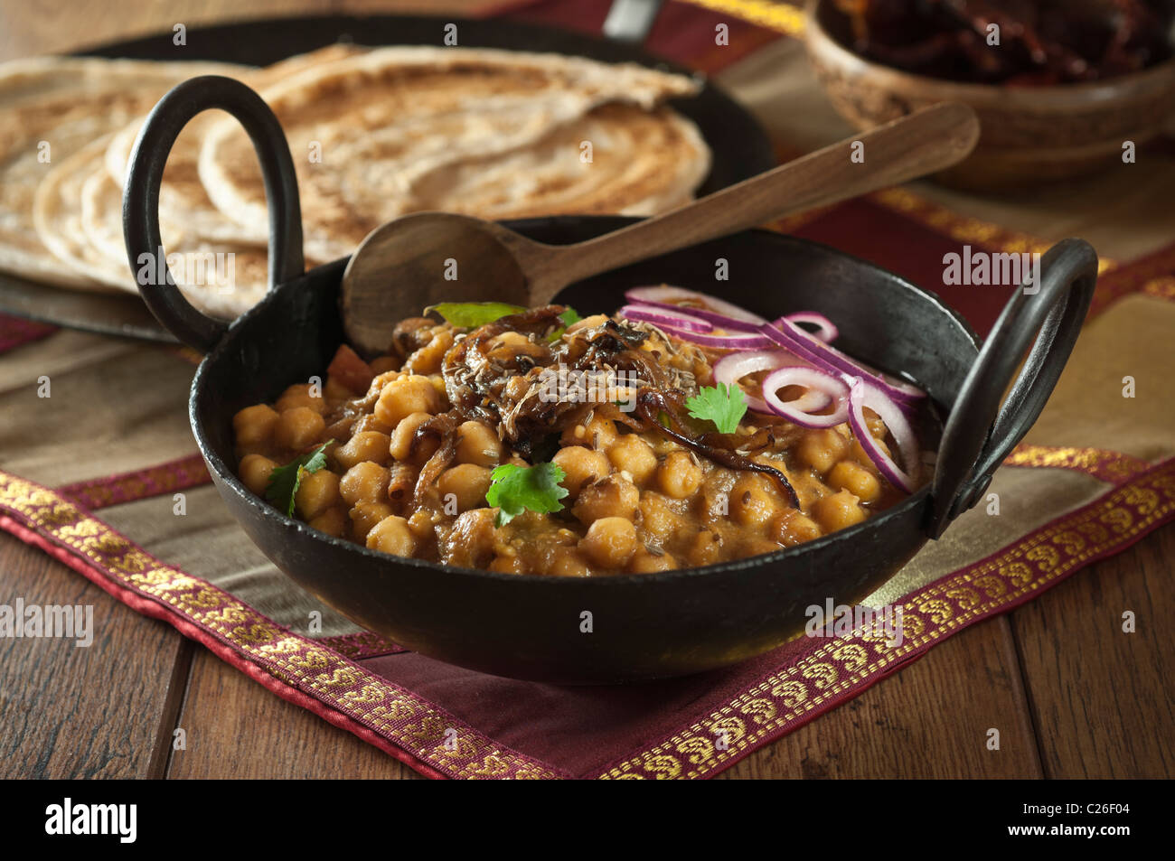 Chana masala Indian food Stock Photo