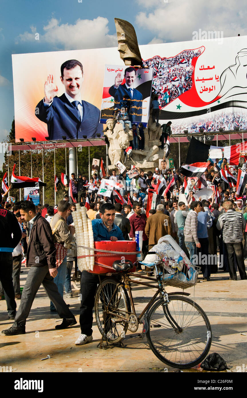 Syrian Pro Demonstration President Bashar Al Assad War Revolution ...