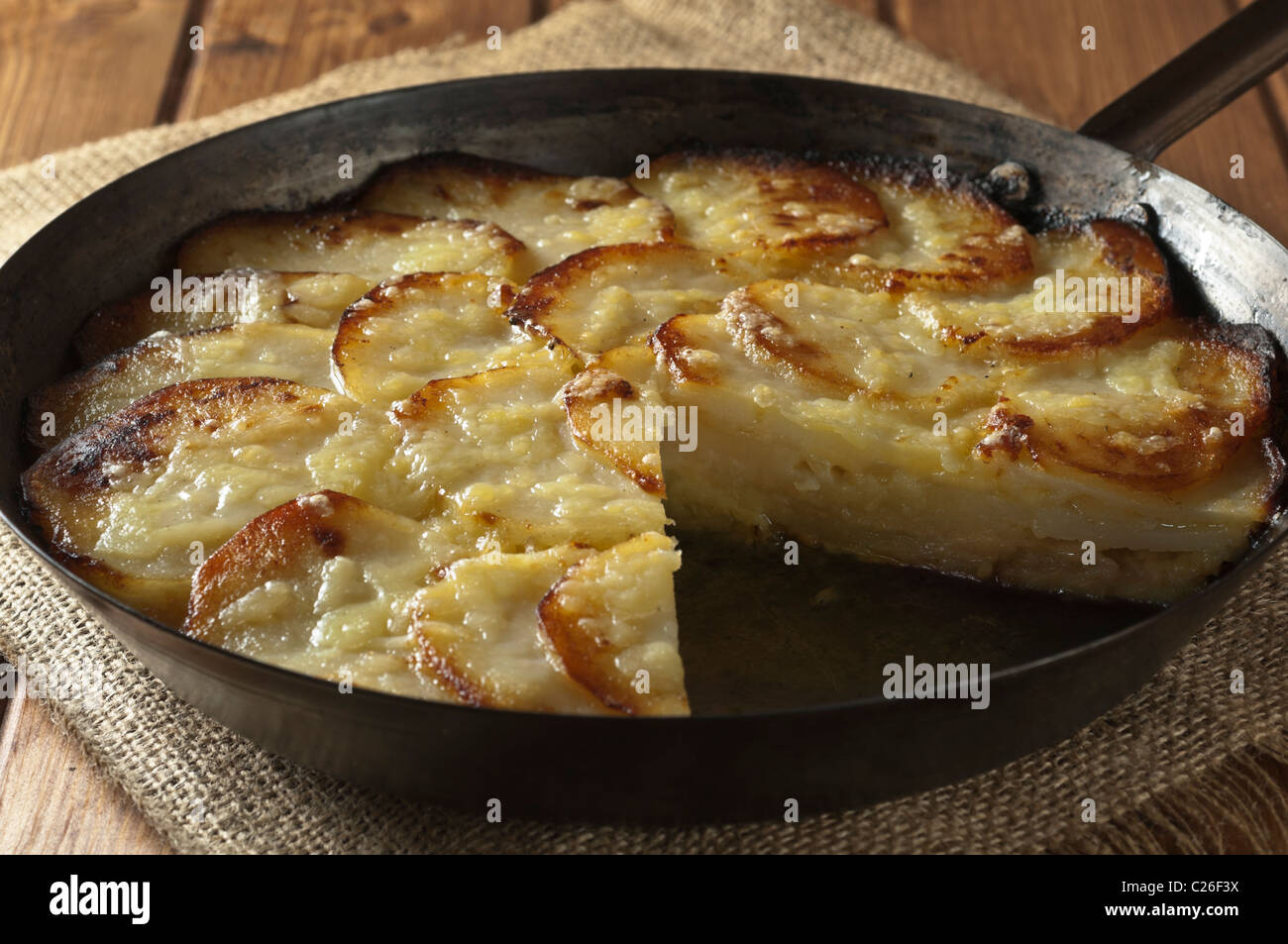 Pan Haggerty. Traditional potato dish UK Stock Photo Alamy