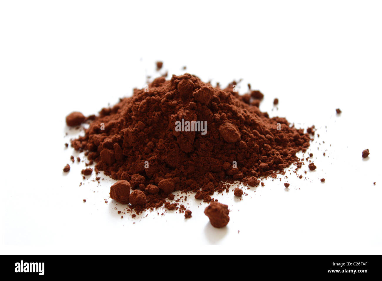 Cocoa powder isolated on white Stock Photo