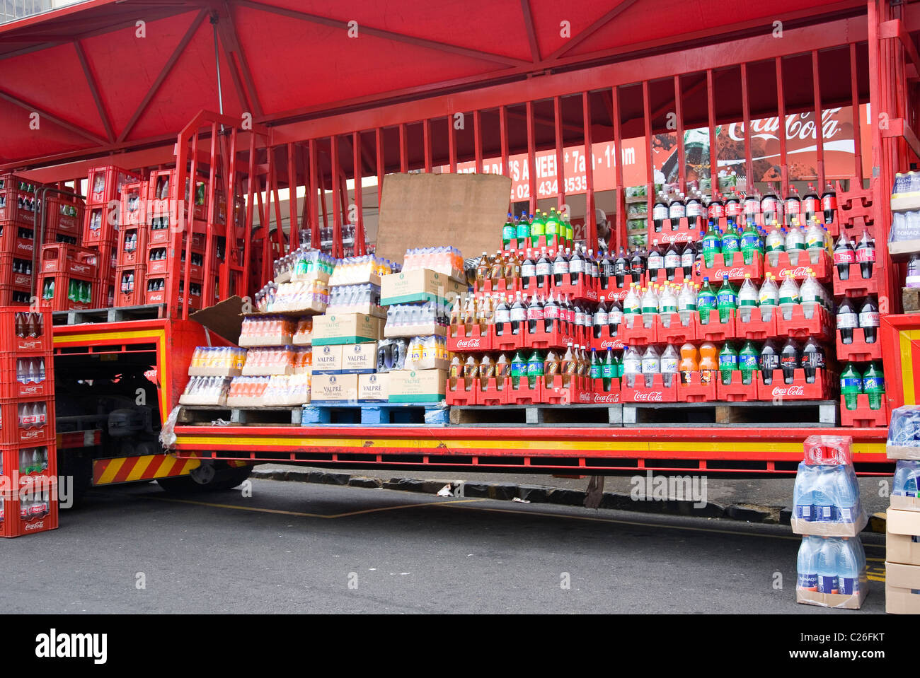 Large Coca Cola delivery truck Stock Photo