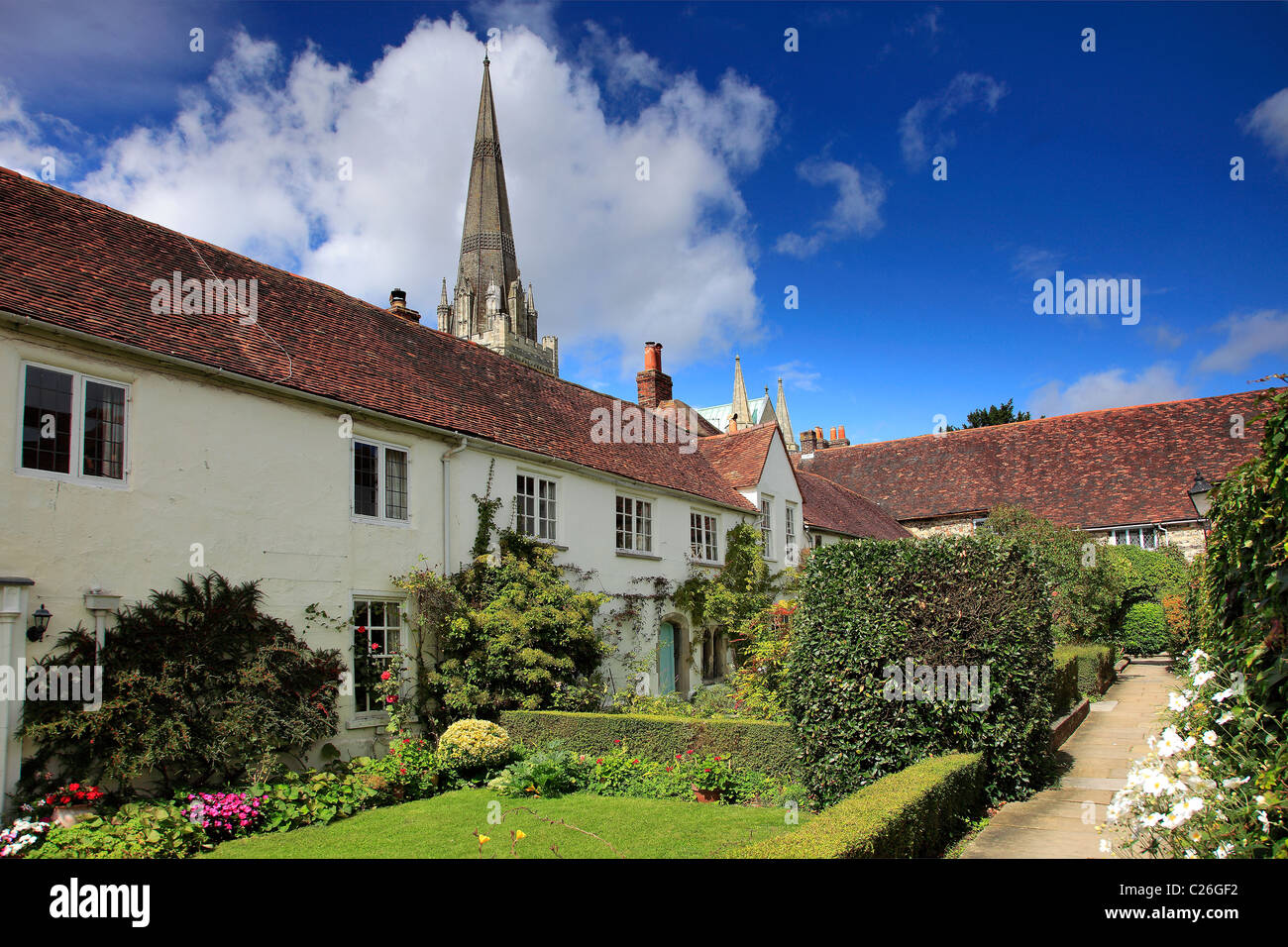 Cottages Summer Chichester Cathedral View Chichester City West