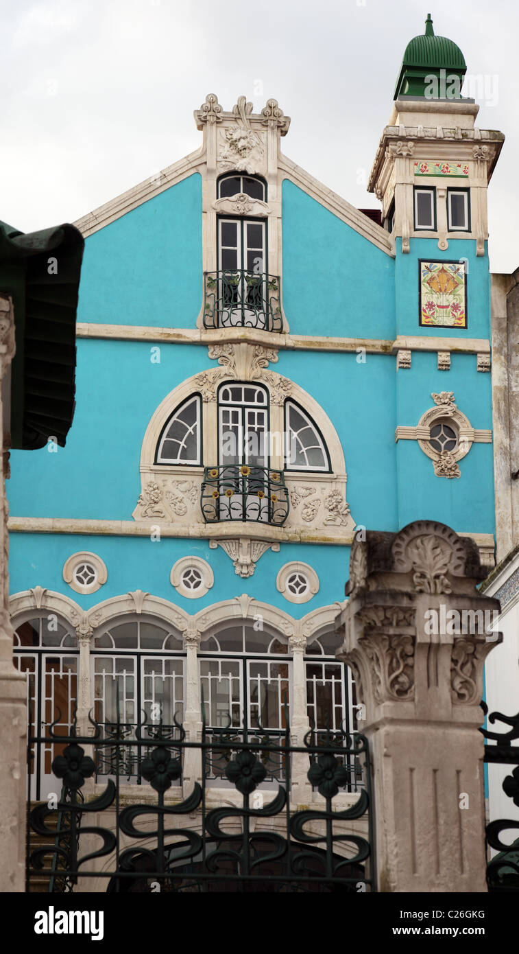 decorative building, Aveiro Old Town, Portugal Stock Photo