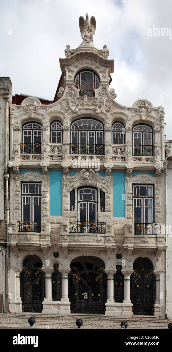 Neo-Manueline building, Aveiro Old Town, Portugal Stock Photo