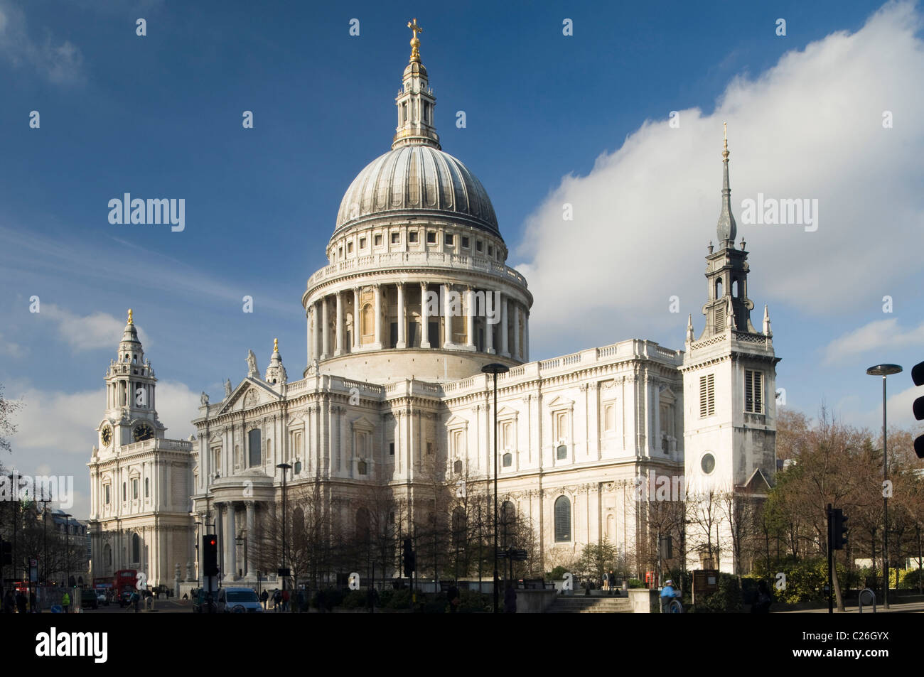 St. Paul's cathedral, City of London from the south east Stock Photo