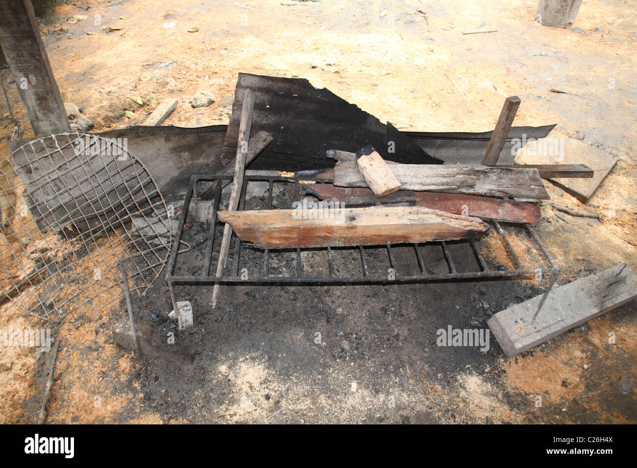 Camping fire pit Stock Photo Alamy