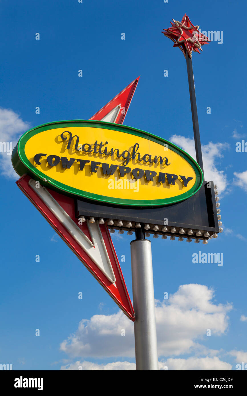 nottingham contemporary art gallery neon sign Nottingham city centre