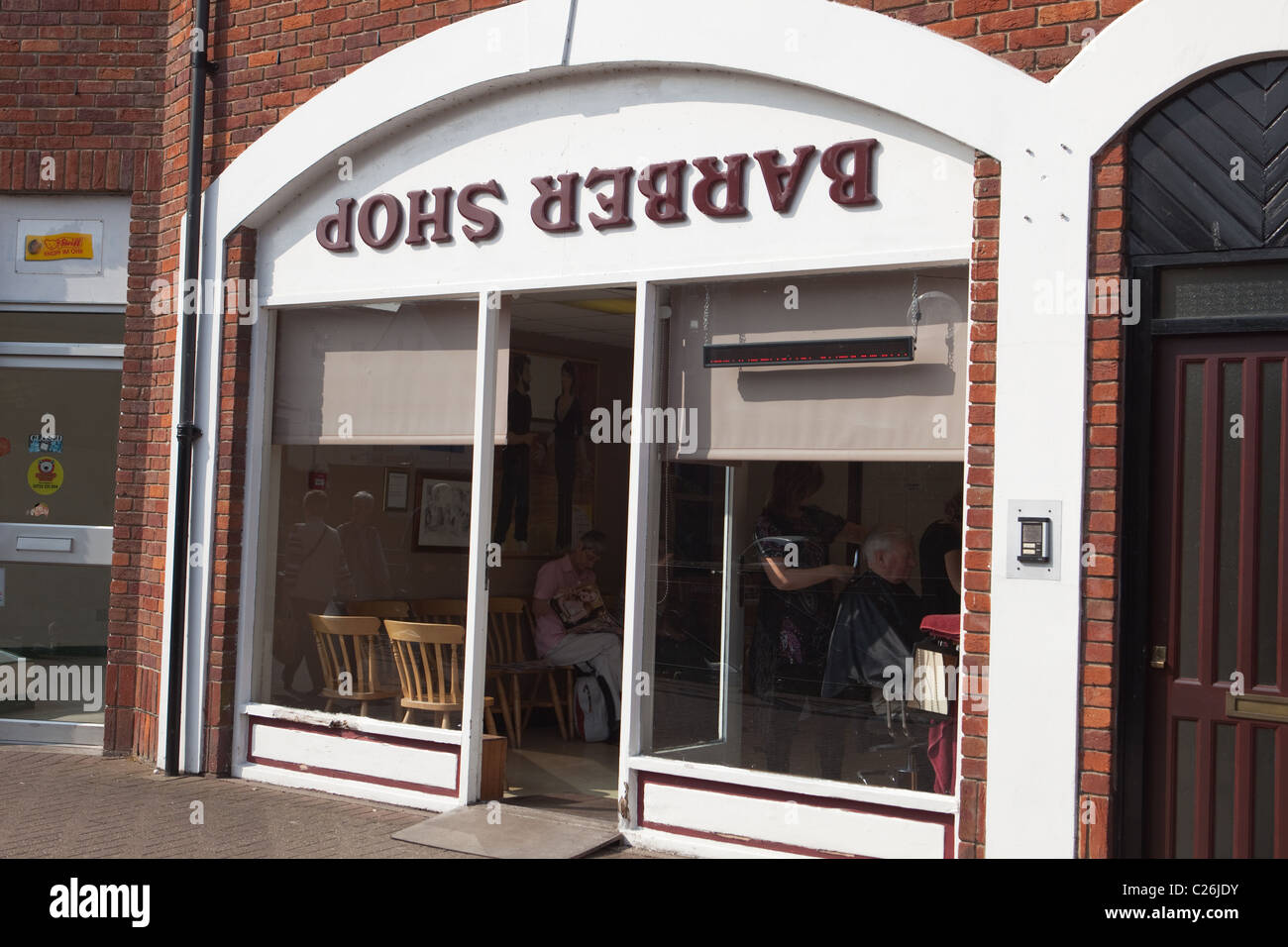 Barber Shop Salisbury England Uk Stock Photo Alamy