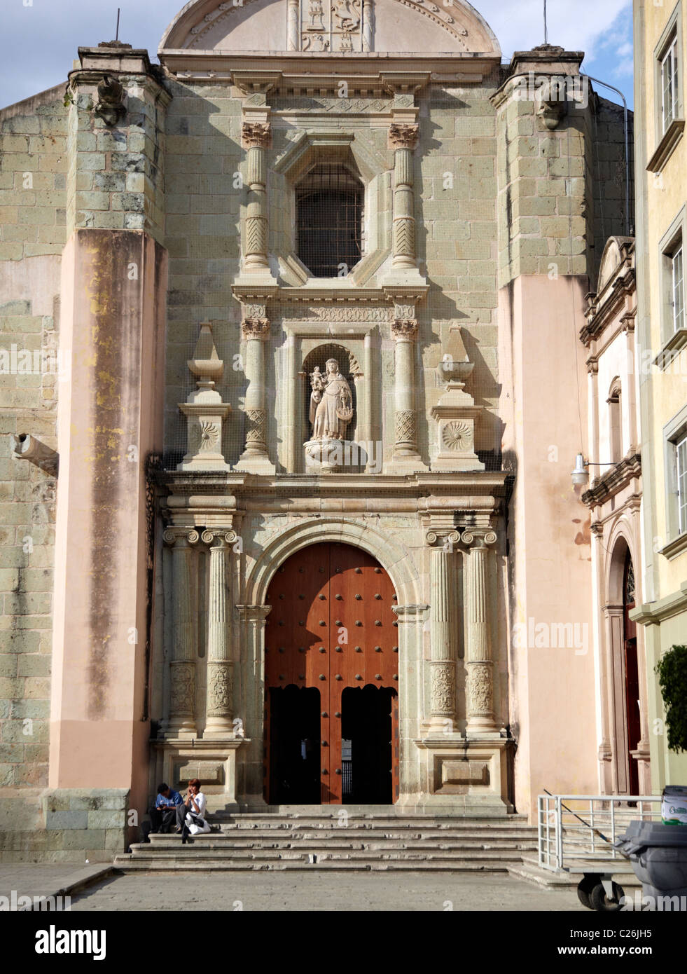 The Cathedral Oaxaca City Mexico Stock Photo