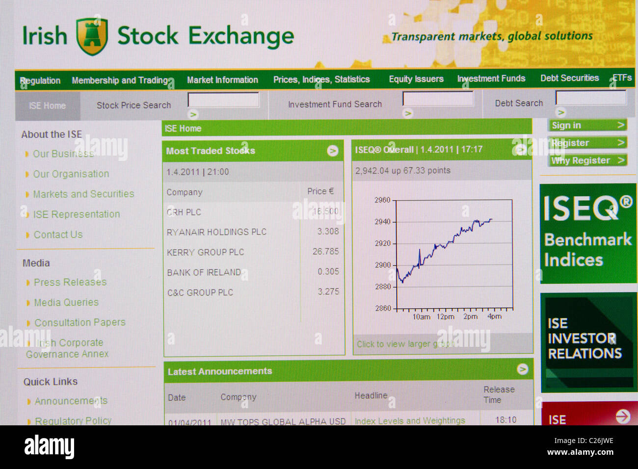 Irish stock exchange hires stock photography and images Alamy