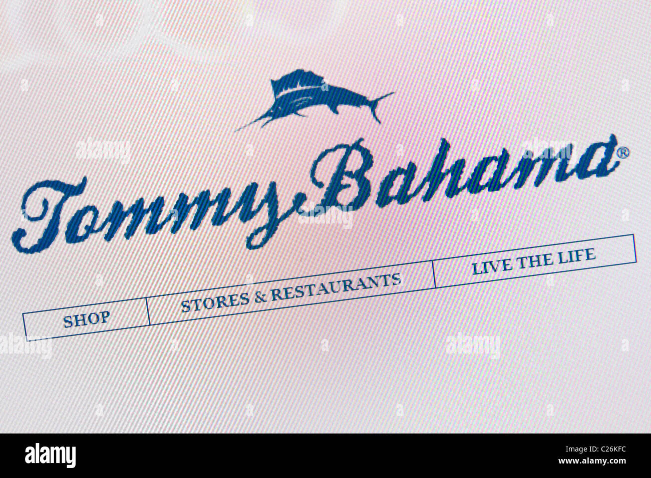 Tommy Bahama online fashion clothing store website Stock Photo - Alamy