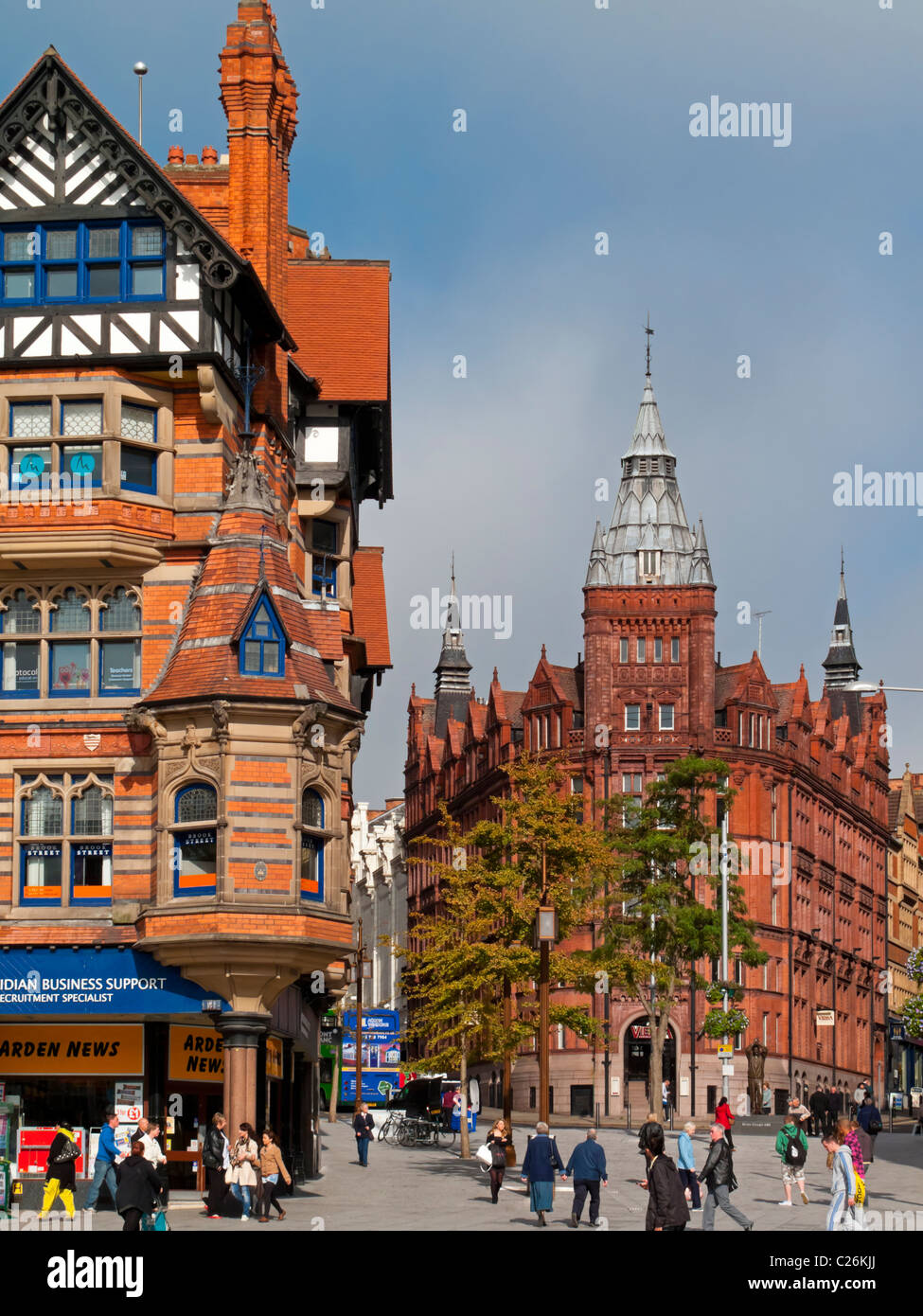 Market Square Shops In The City Centre Of Nottingham England UK Stock 
