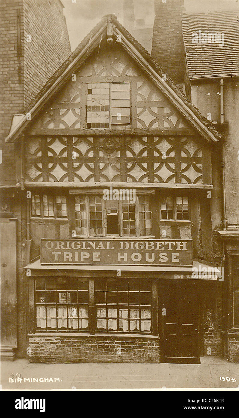 Photograph of the 16th century Digbeth Tripe House, Birmingham Stock Photo