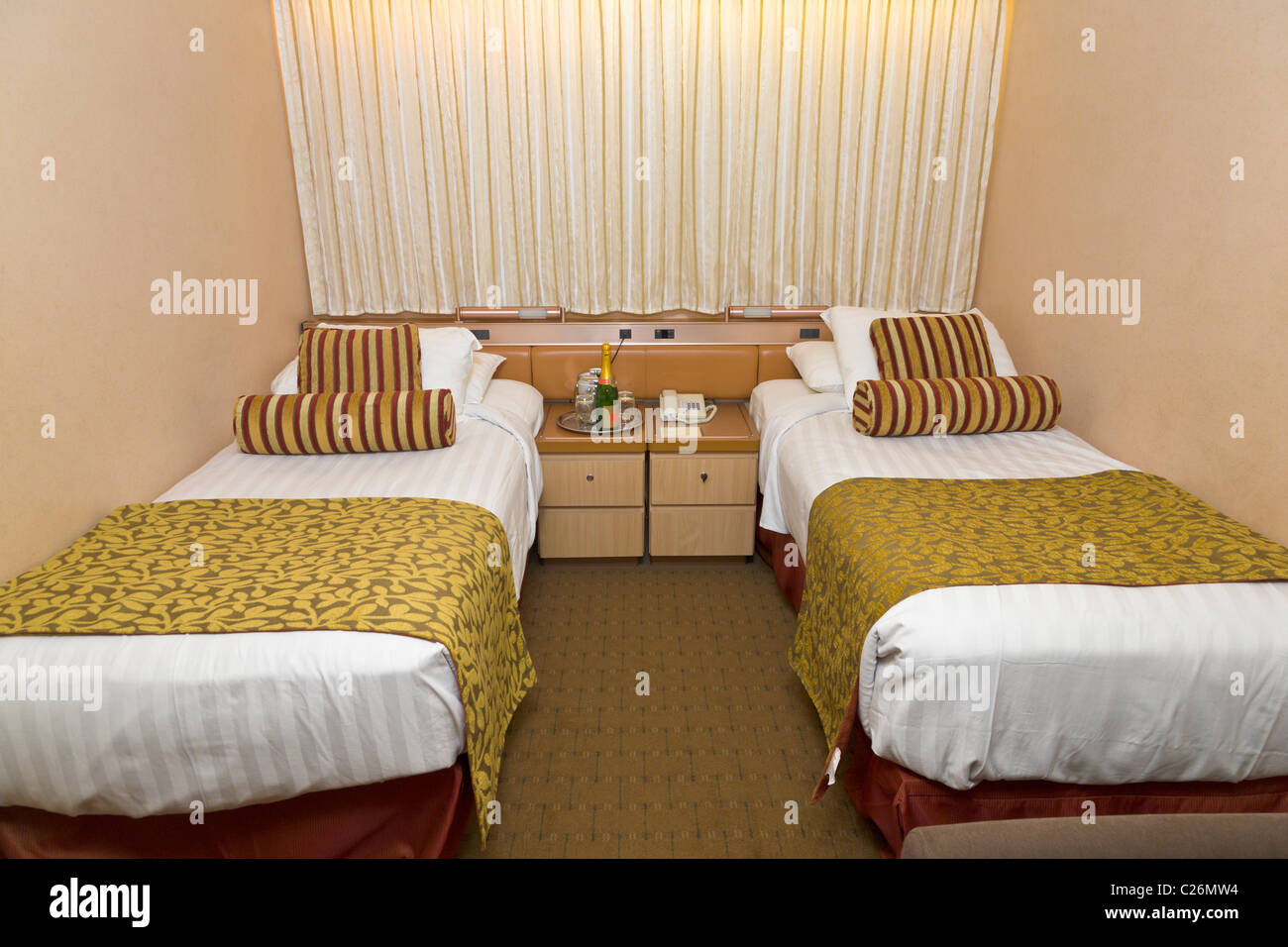 Cruise Ship Cabin Stock Photo