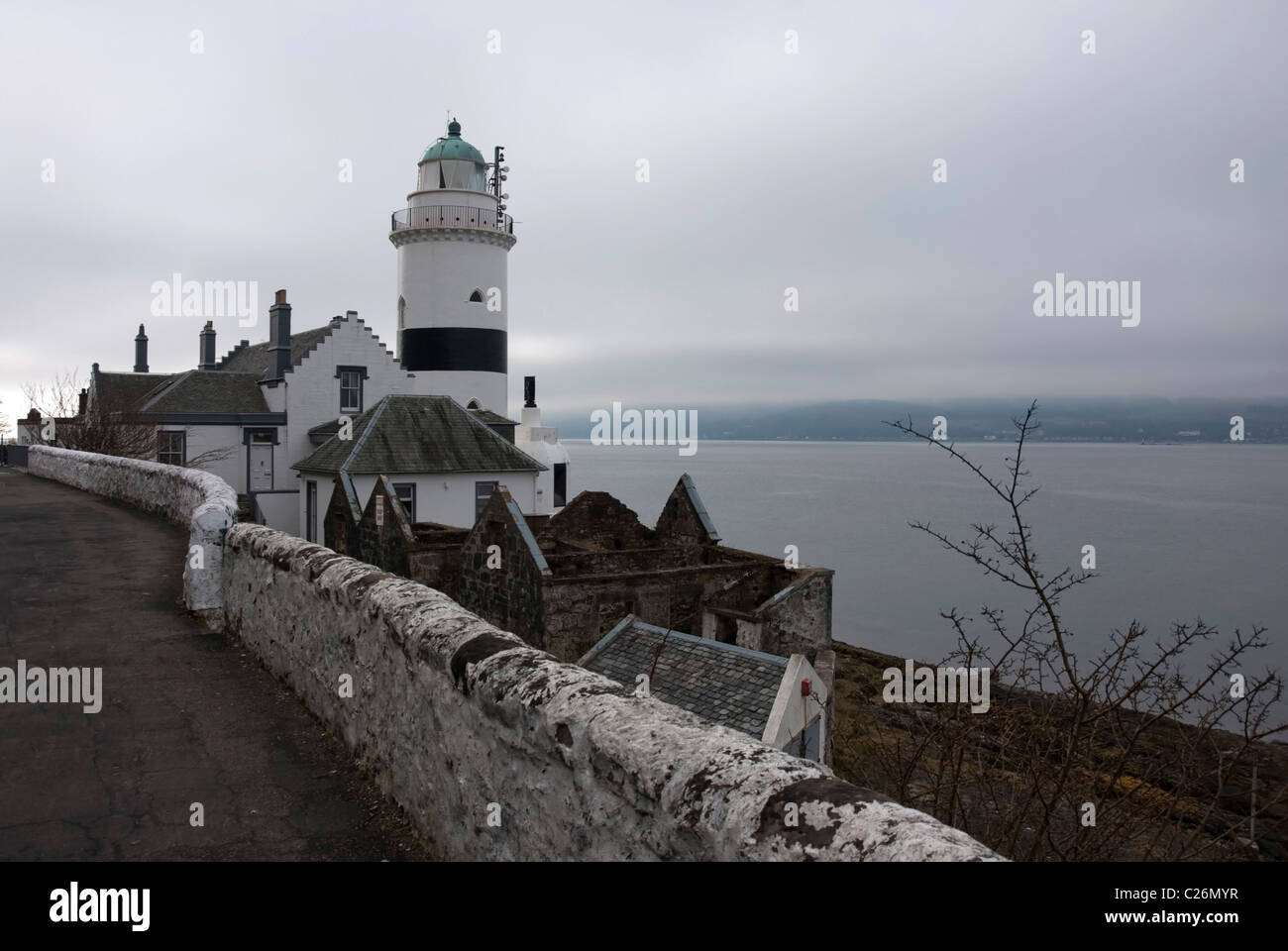 The Cloch Point Lighthouse Gourock West of Scotland Stock Photo