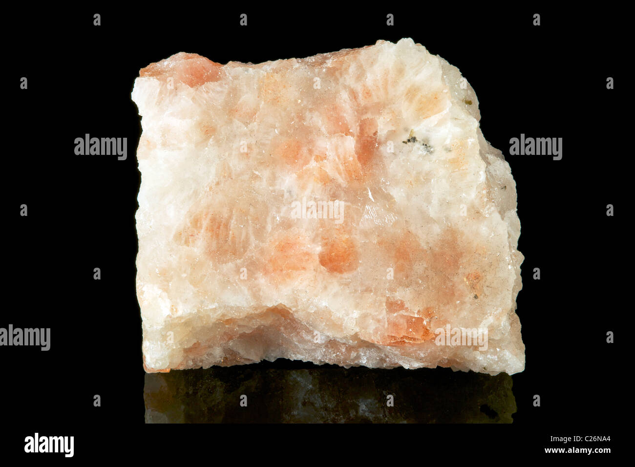 Sodium Plagioclase Feldspar (Oligoclase), India Stock Photo