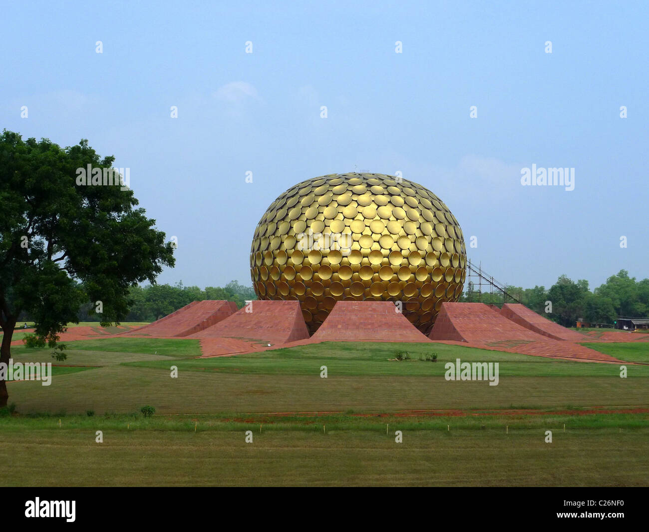 The Matrimandir at Auroville, Pondicherry, India Stock Photo