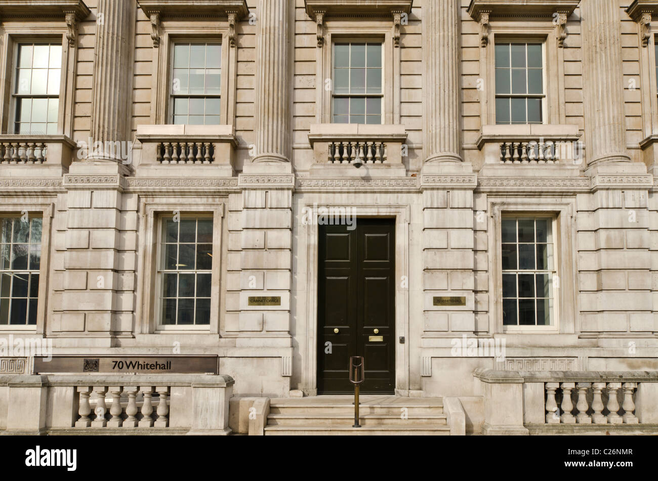 The Cabinet Office entrance 70 Whitehall, London Uk Stock Photo