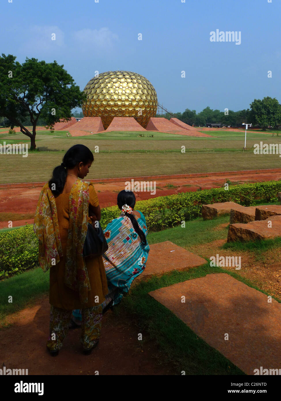 The Matrimandir at Auroville, Pondicherry, India Stock Photo
