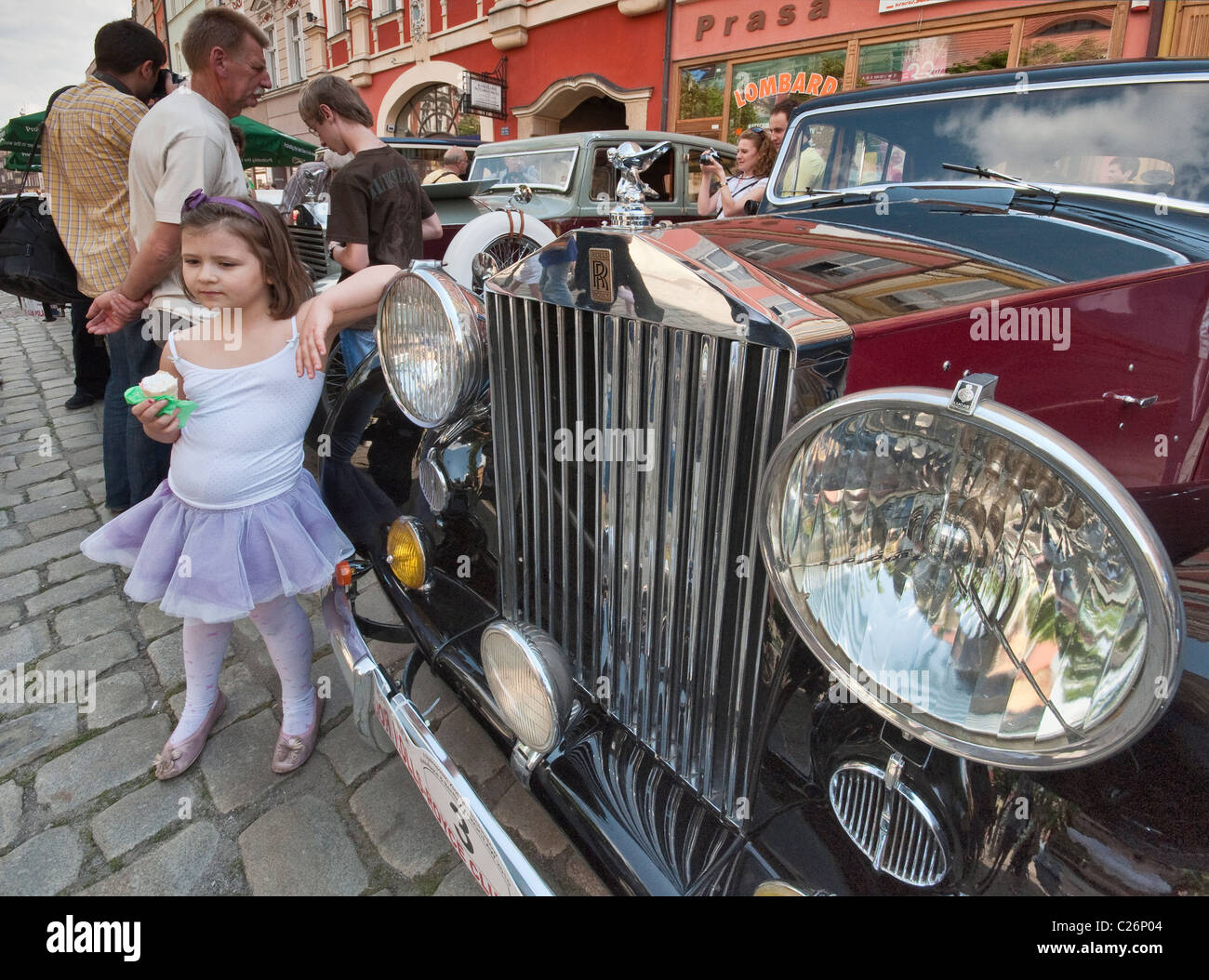 1948 Rolls-Royce Silver Wraith at Rolls-Royce & Bentley Club meeting at Rynek (Market Square) in Świdnica, Lower Silesia, Poland Stock Photo