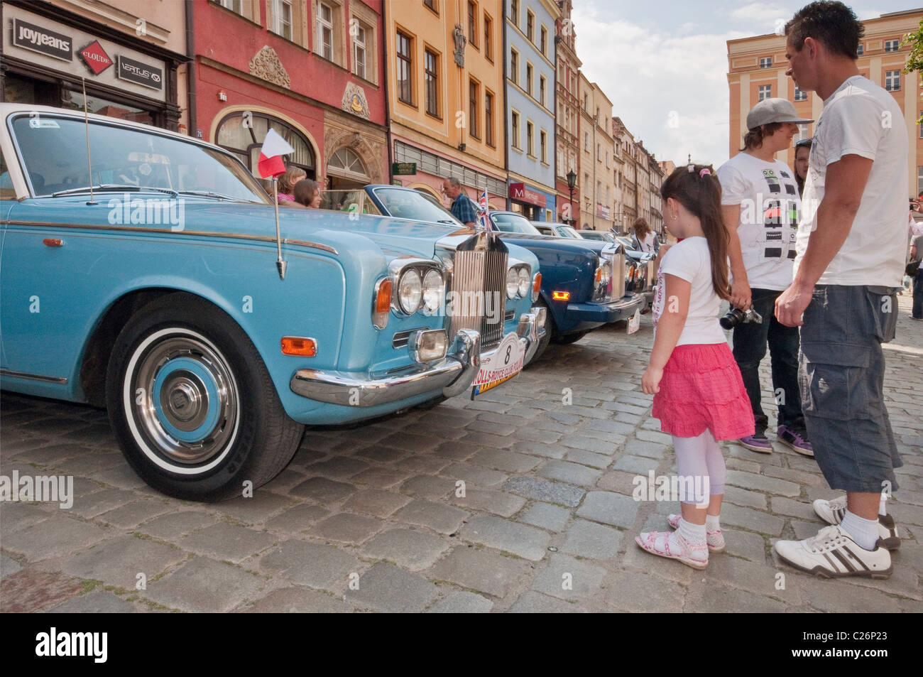 1970s Rolls-Royce Silver Shadow at Rolls-Royce & Bentley Club meeting at Rynek (Market Square) in Świdnica, Silesia, Poland Stock Photo