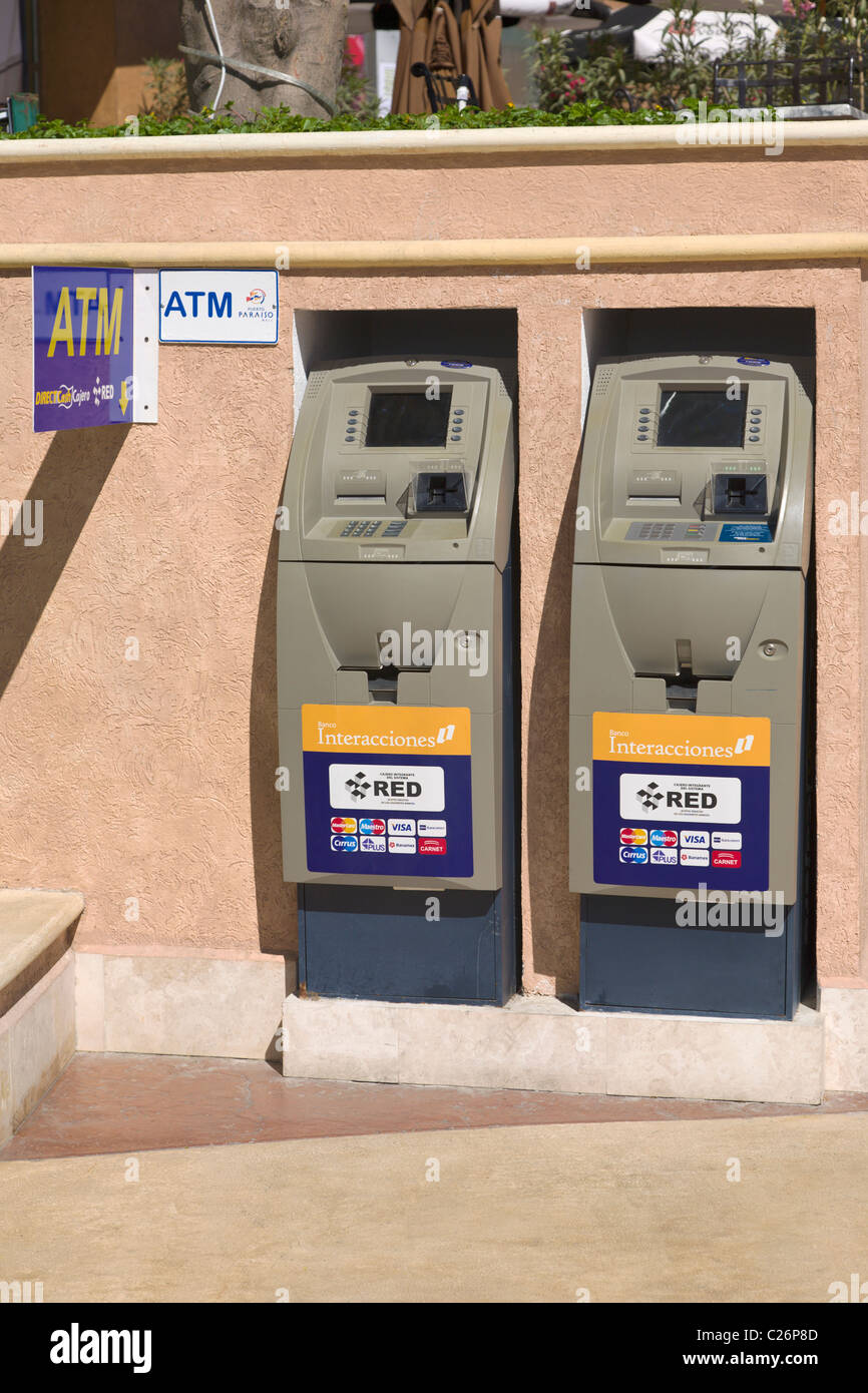 ATM Machines, Cabo San Lucas, Baja California, Mexico Stock Photo